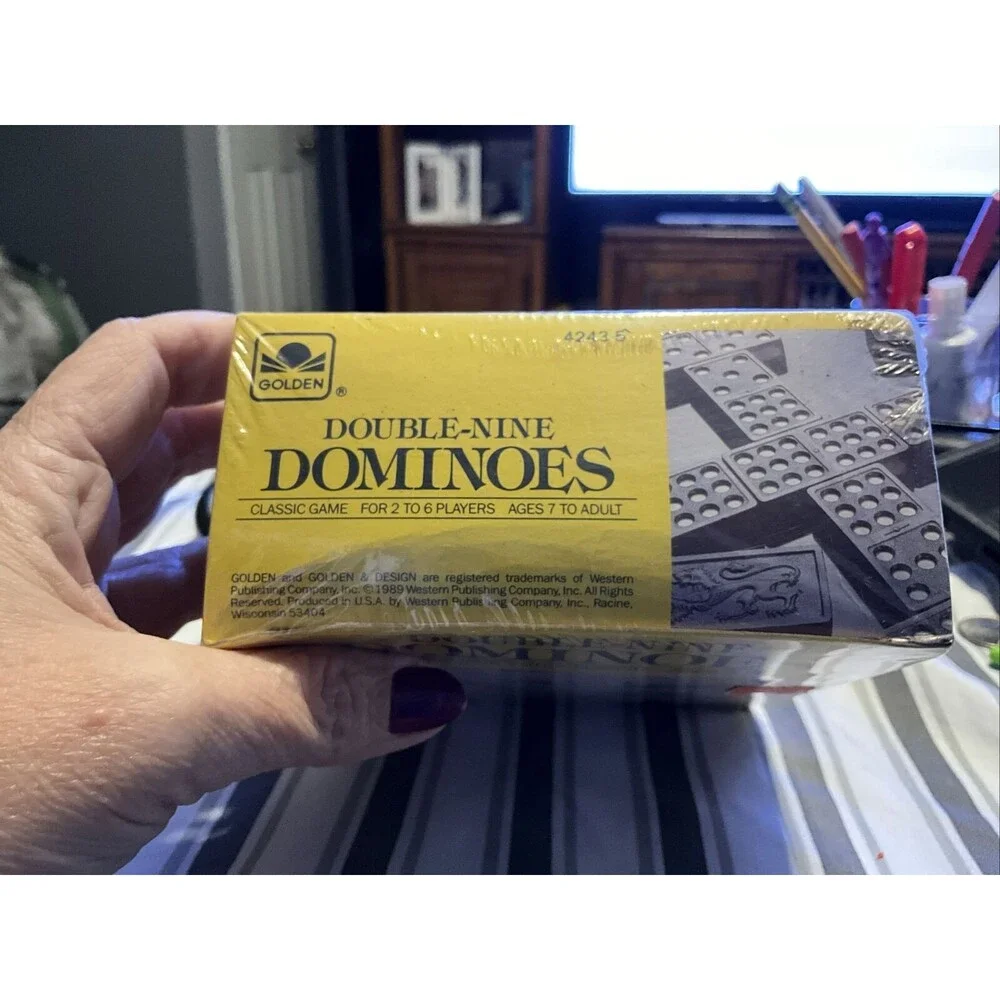 Double-Nine Dominoes by Golden 2-6 Players Ages 7 1989 Vintage New